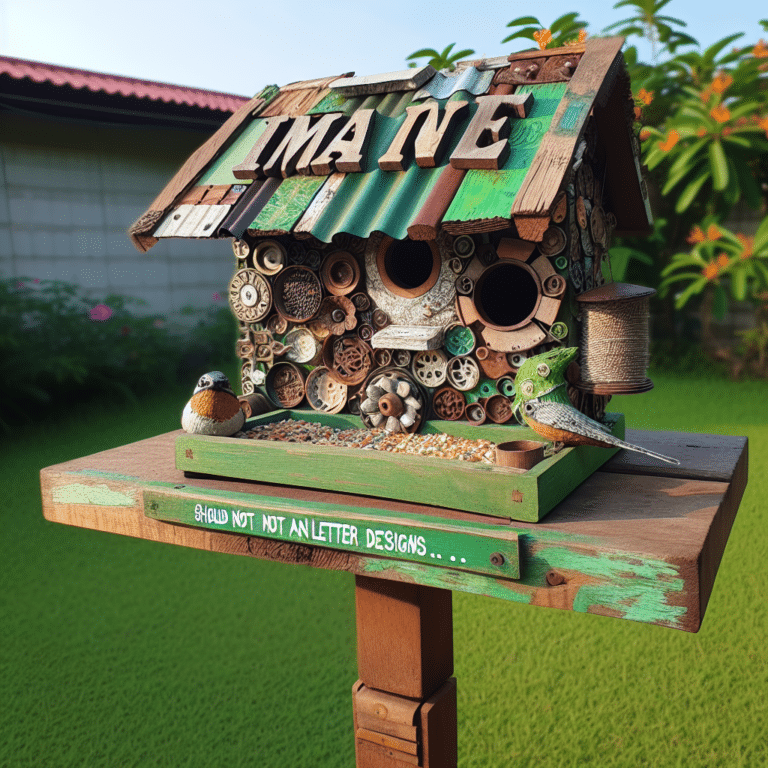 Recycled Materials Bird Table DIY