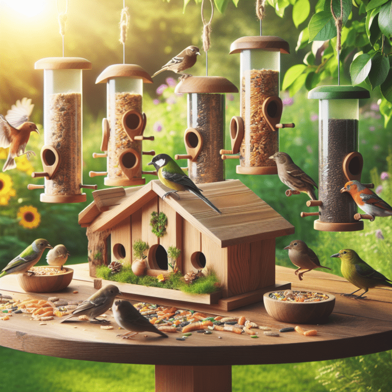 Backyard Bird Table with Feeders