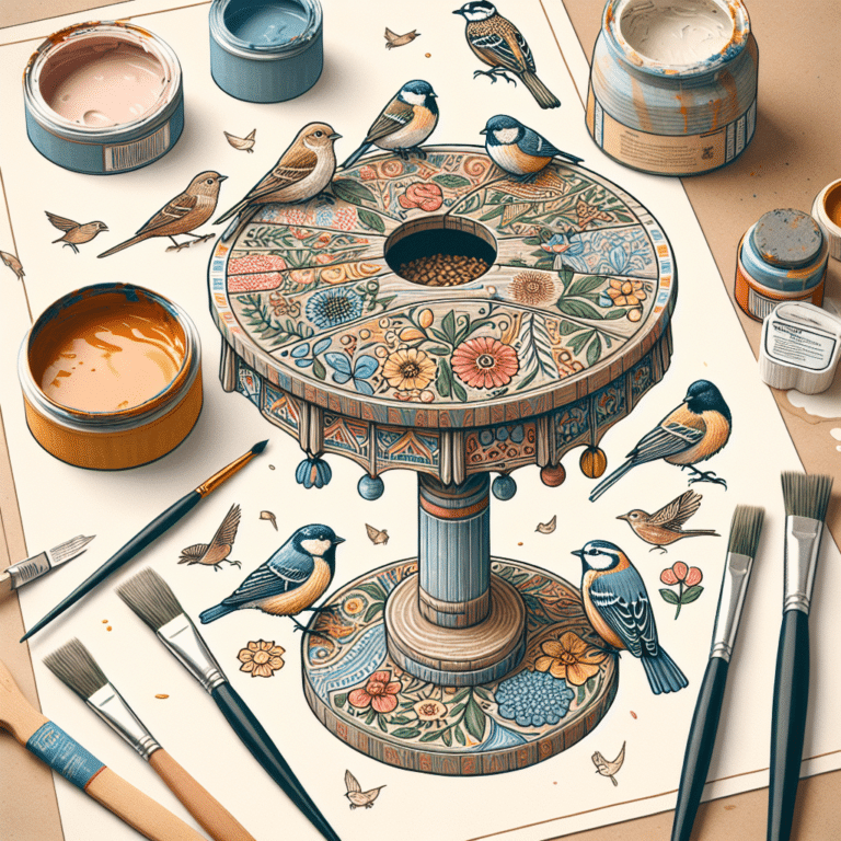 DIY Painted Bird Table Designs
