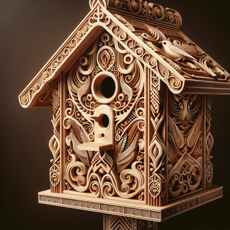 Intricate Custom Wooden Birdhouse Patterns