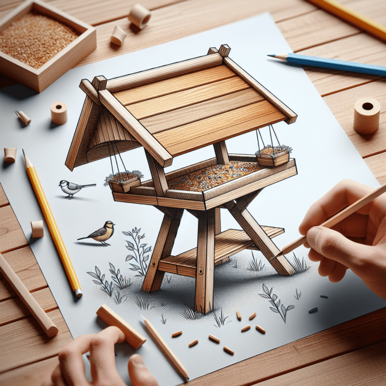 DIY Bird Table with Roof Ideas