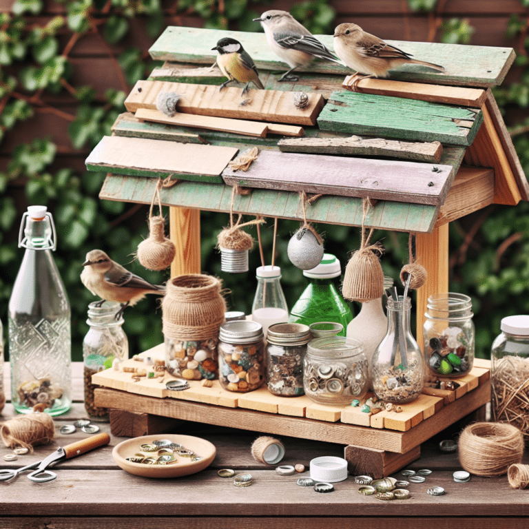 Recycled Materials Bird Table DIY